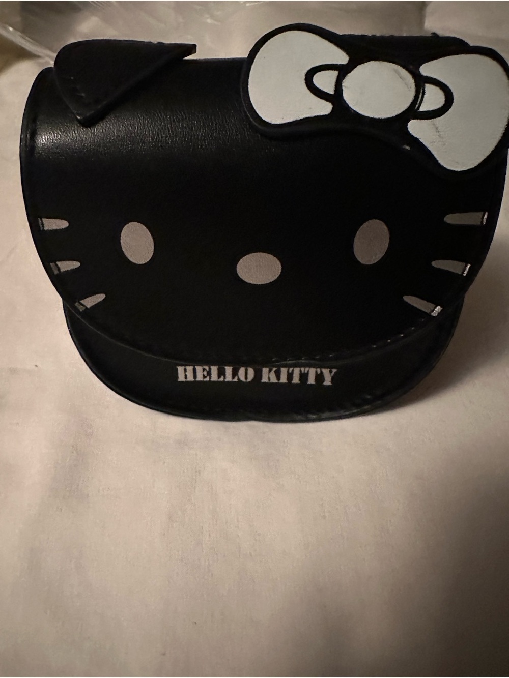 Hello Kitty Black mini crossbody Purse with White Bow